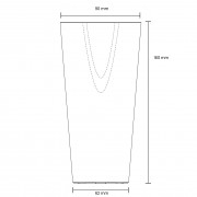 Mehrwegbecher, semi-transparent 500 ml