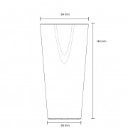 Mehrwegbecher, semi-transparent 400 ml